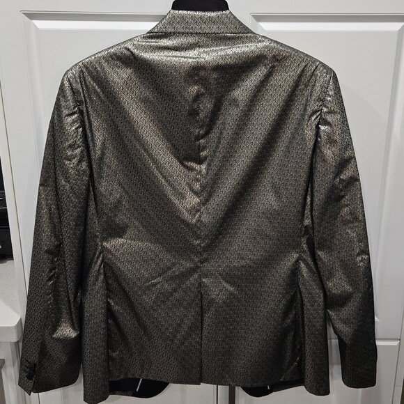 Versace Silver Single-Breasted Blazer Jacket - Picture 7 of 13